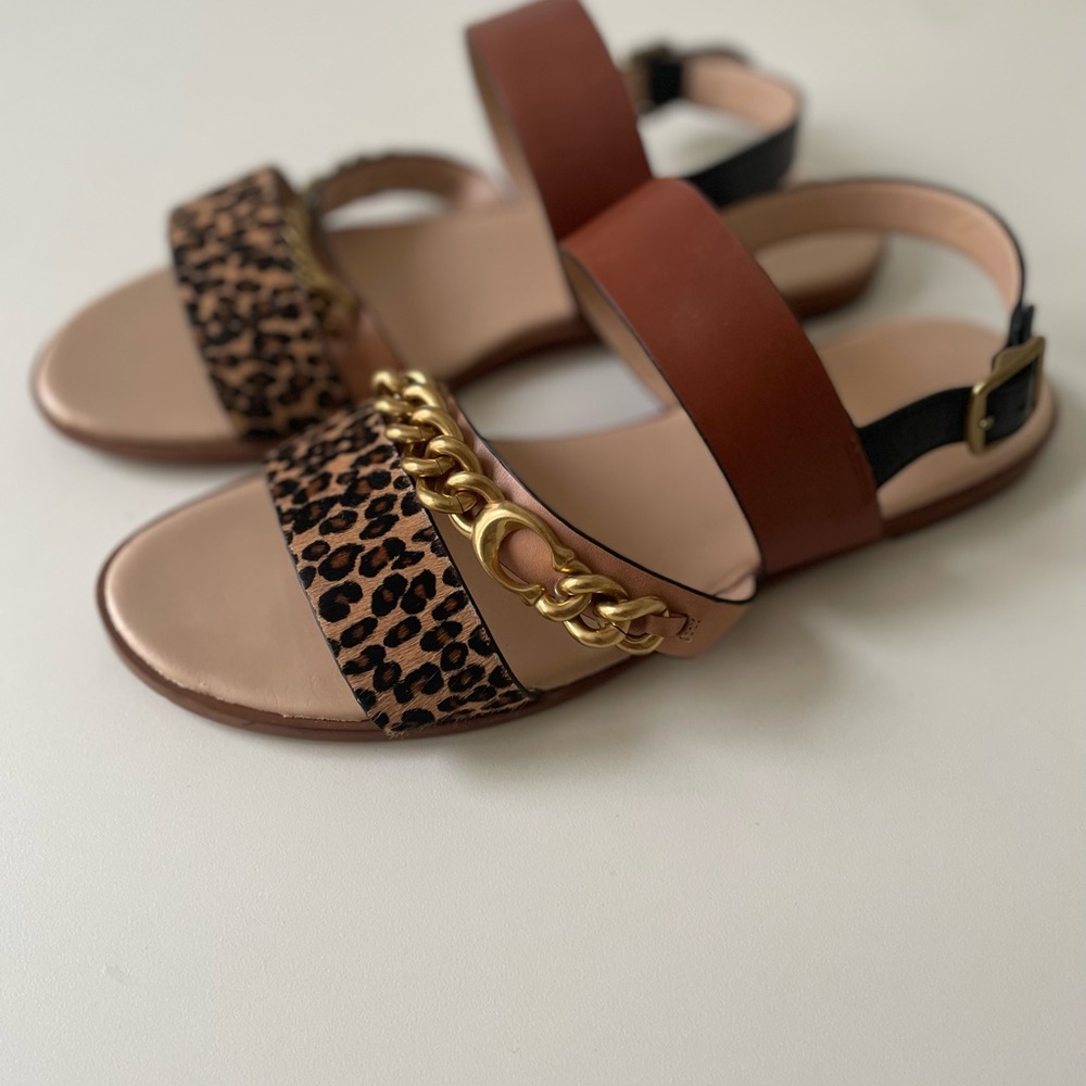 Coach Leopard Print Sandals